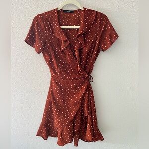 Forever 21 - Polka Dot Brown Mini Dress - Brand New